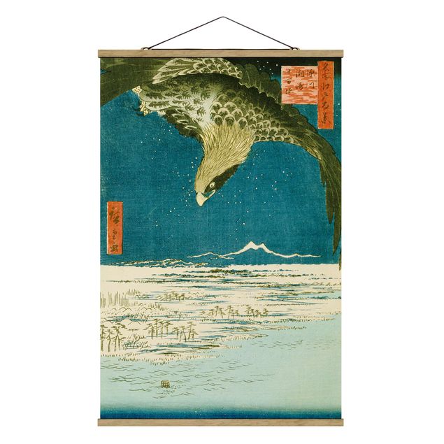 Stoffbilder Utagawa Hiroshige - Die Hunderttausend-Tsubo-Ebene