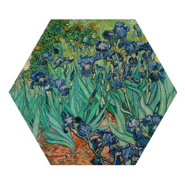 Moderne Holzbilder Vincent van Gogh - Iris
