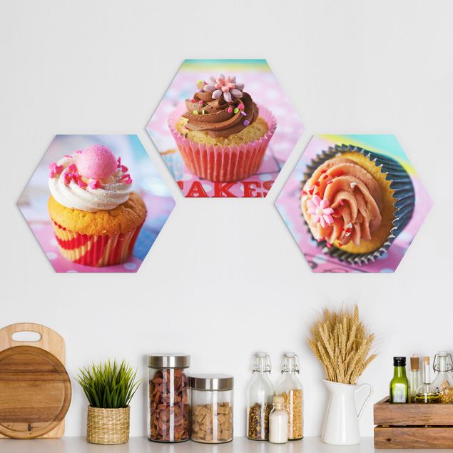 Schöne Wandbilder Bunte Cupcakes