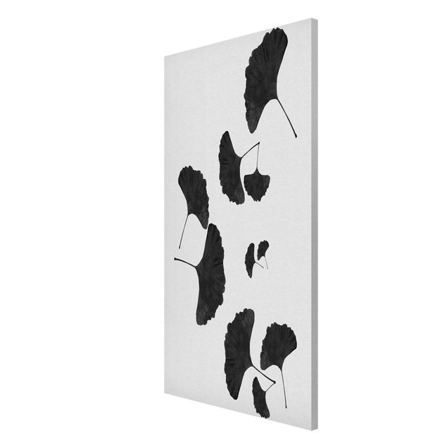 Bilder für die Wand Ginkgo Komposition in Schwarz-Weiß