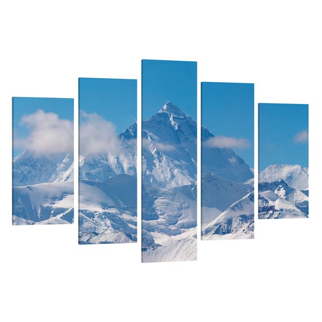 Leinwandbild 5-teilig - Mount Everest