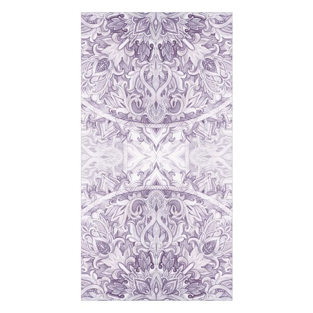 Duschrückwand - Mandala Aquarell Ornament violett