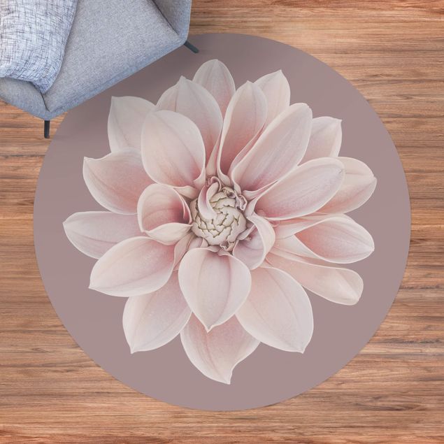 Aussen Teppich Dahlie Blume Lavendel Weiß Rosa