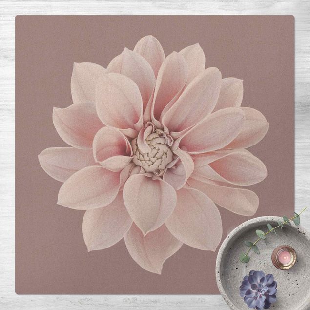 Teppiche Dahlie Blume Lavendel Weiß Rosa