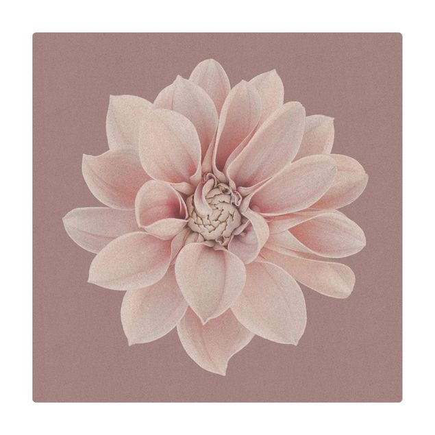 Teppich Esszimmer Dahlie Blume Lavendel Weiß Rosa