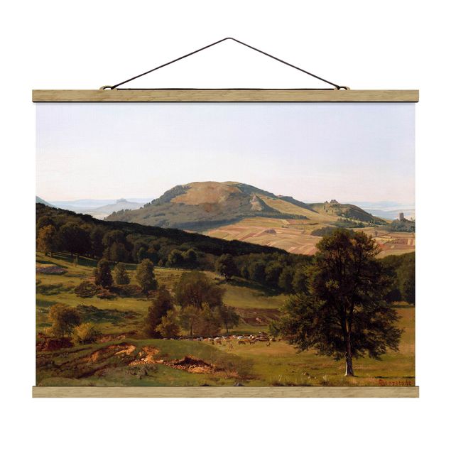 Stoffbilder mit Holzleisten Albert Bierstadt - Berg und Tal