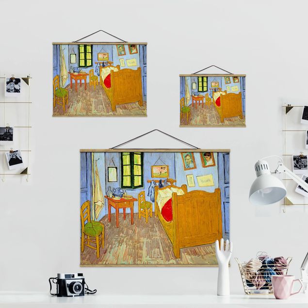 Stoffbilder mit Holzleisten Vincent van Gogh - Schlafzimmer in Arles