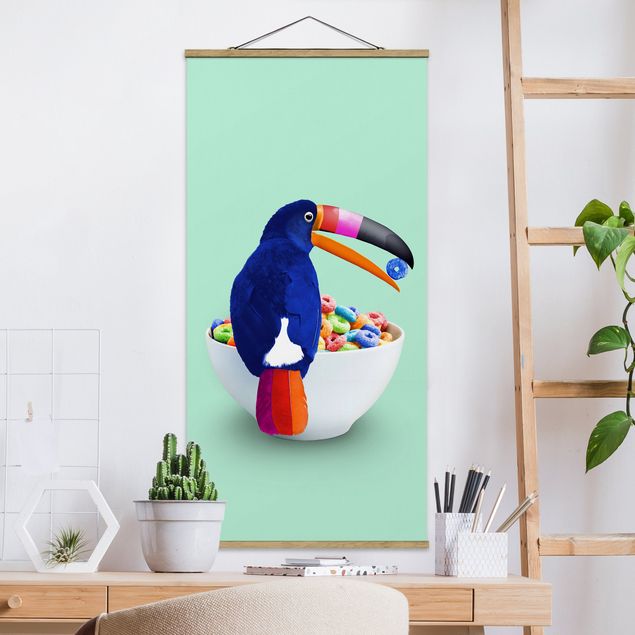 Wandbilder Tiere Frühstück mit Tukan