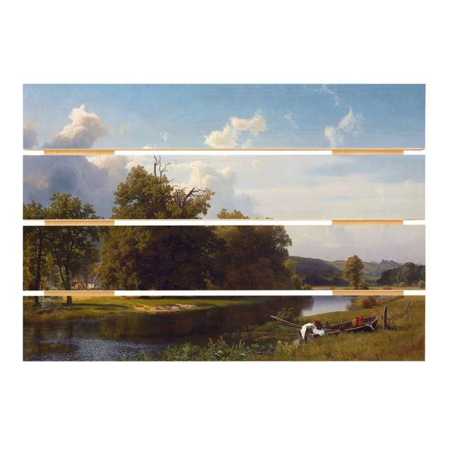 Kunstdruck Albert Bierstadt Albert Bierstadt - Flusslandschaft