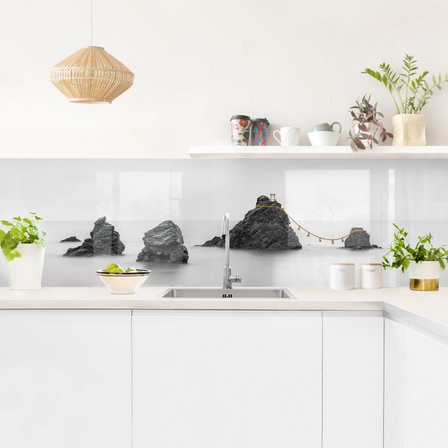 Küchenrückwand Skyline Meoto Iwa - die verheirateten Felsen