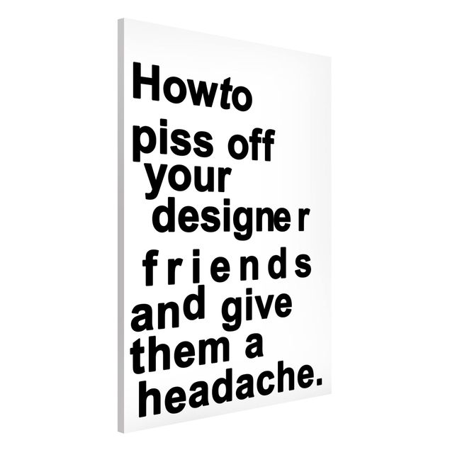 Magnettafel Sprüche Designers Headache