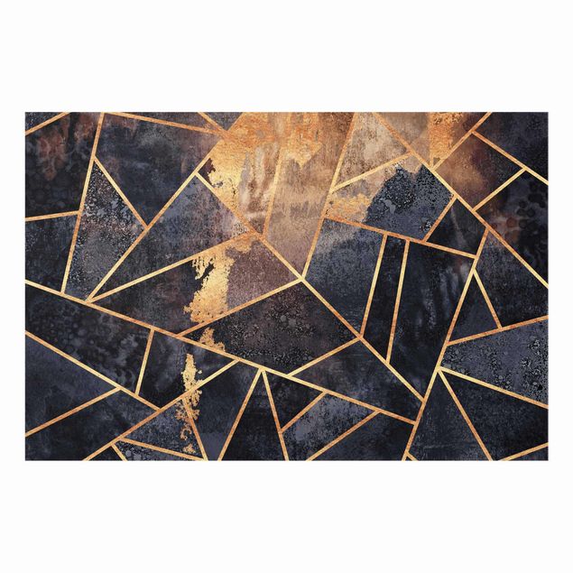 Muster Küchenrückwand Glas Onyx mit Gold