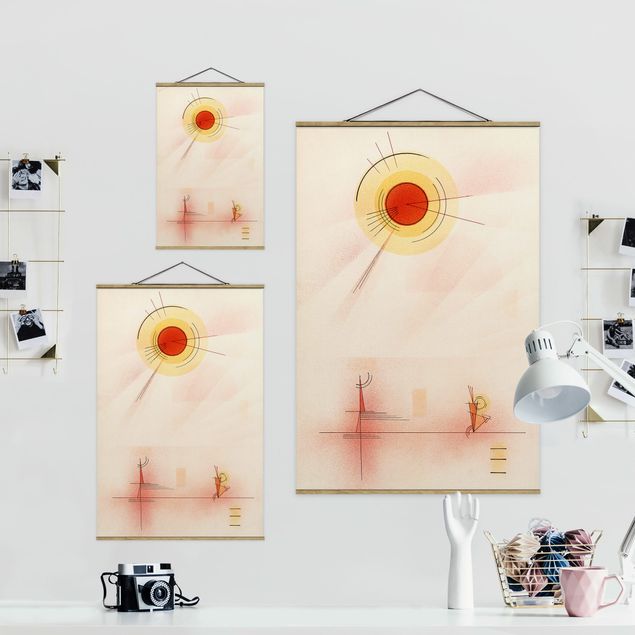 Stoffbilder zum Aufhängen Wassily Kandinsky - Strahlen