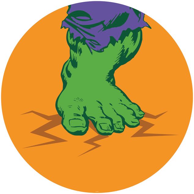 Tapeten modern Avengers Hulk's Foot Pop Art