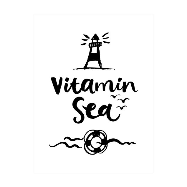 Teppich schwarz-weiß Vitamin Sea