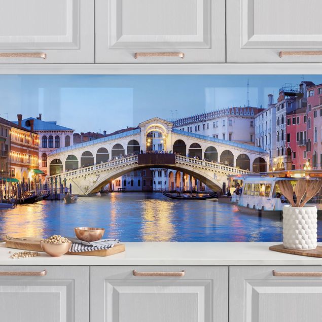 Küchenrückwände Platte Rialtobrücke in Venedig