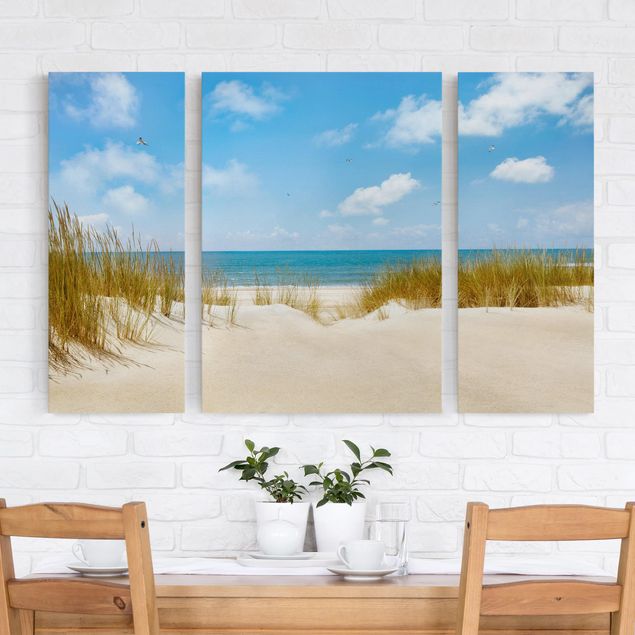 Bilder Leinwand Strand  Urlaub auf Rahmen Wandbild Visario 5038
