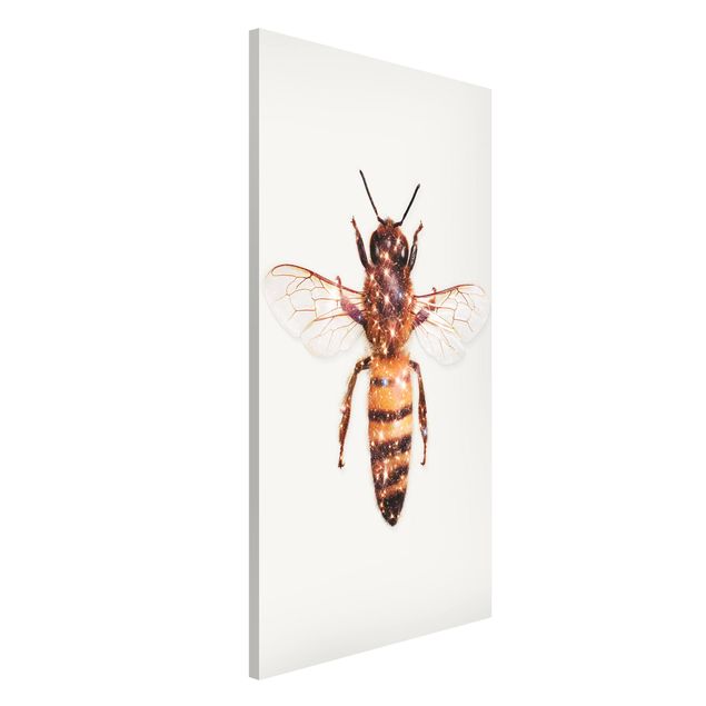 Wandbilder Tiere Biene mit Glitzer