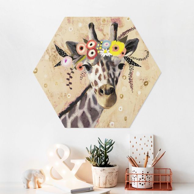 Wandbilder Tiere Klimt Giraffe