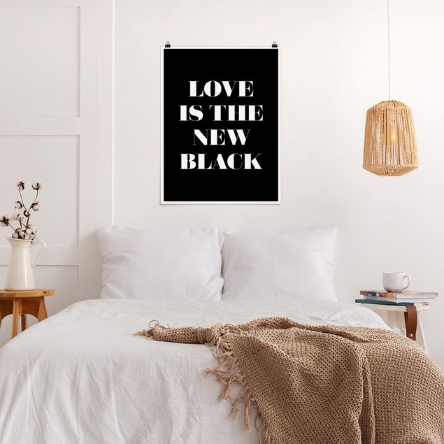 Sprüche Poster Love is the new black