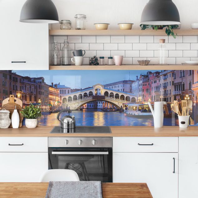 Küchenrückwand Skyline Rialtobrücke in Venedig