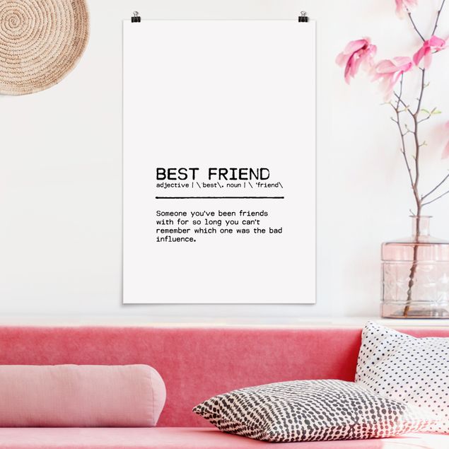Poster Sprüche Definition Best Friend