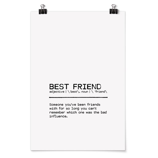 Poster - Definition Best Friend - Hochformat 2:3
