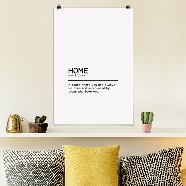 Poster Sprüche Definition Home Welcome