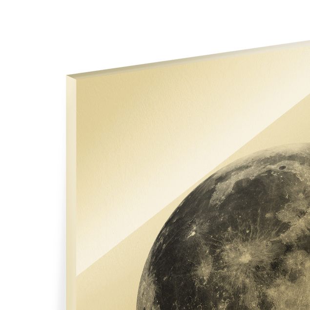 Glasbild - Der Mond - La Lune - Hochformat 3:4