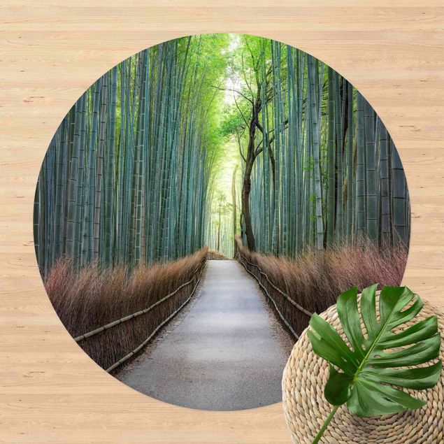 outdoor-teppich wetterfest Der Weg durch den Bambus