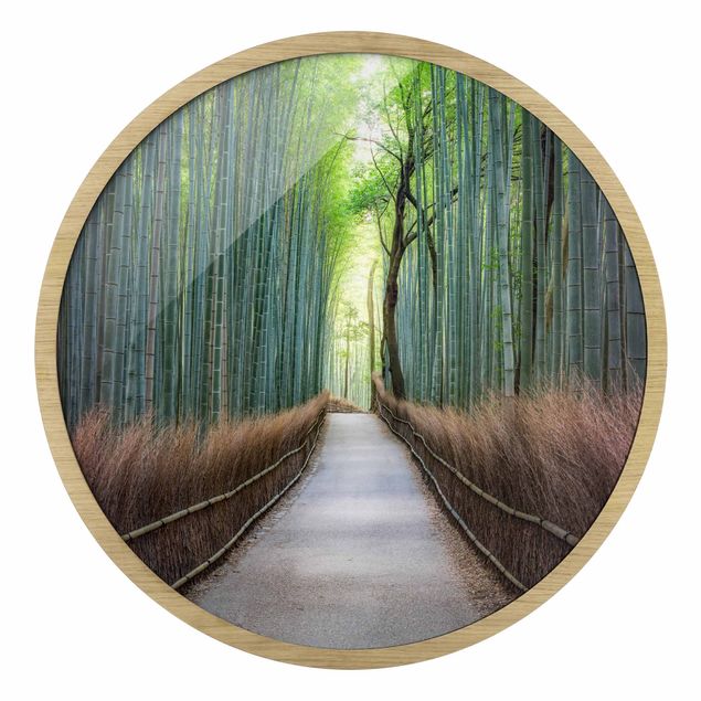 Gerahmte Bilder Der Weg durch den Bambus