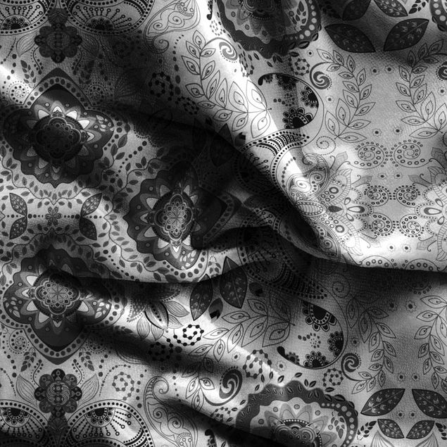 Vorhänge Muster Detailliertes Boho Muster in Grau