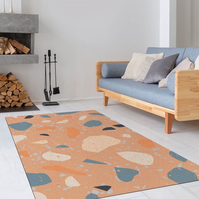 Moderne Teppiche Detailliertes Terrazzo Muster Asti