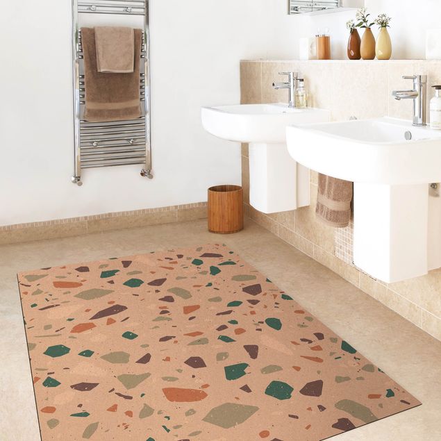 Moderne Teppiche Detailliertes Terrazzo Muster Grosseto
