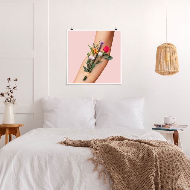Bilder für die Wand Arm mit Blumen