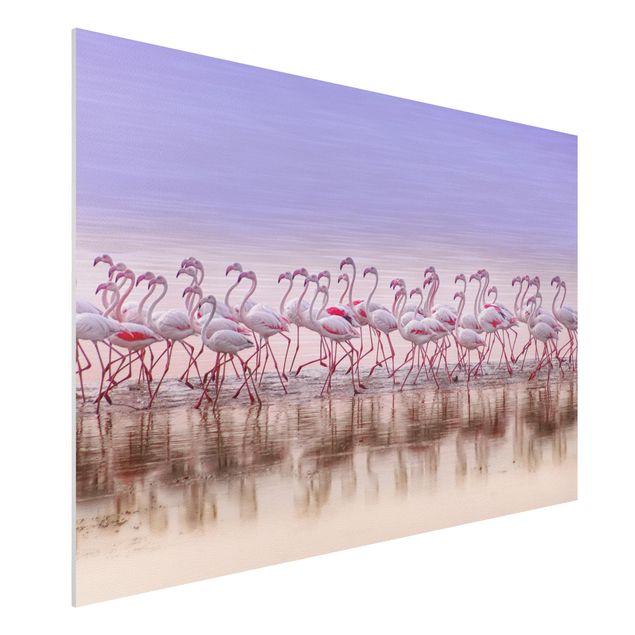 Wandbilder Tiere Flamingo Party