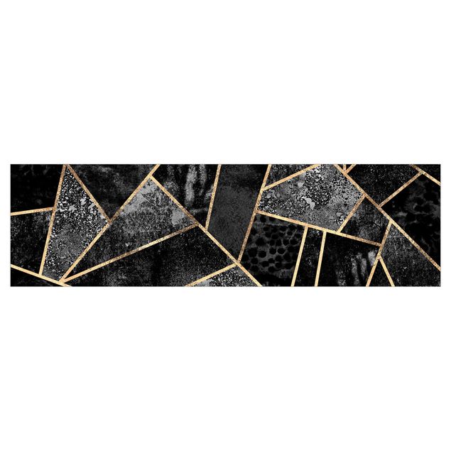 Küchenrückwand - Graue Dreiecke Gold
