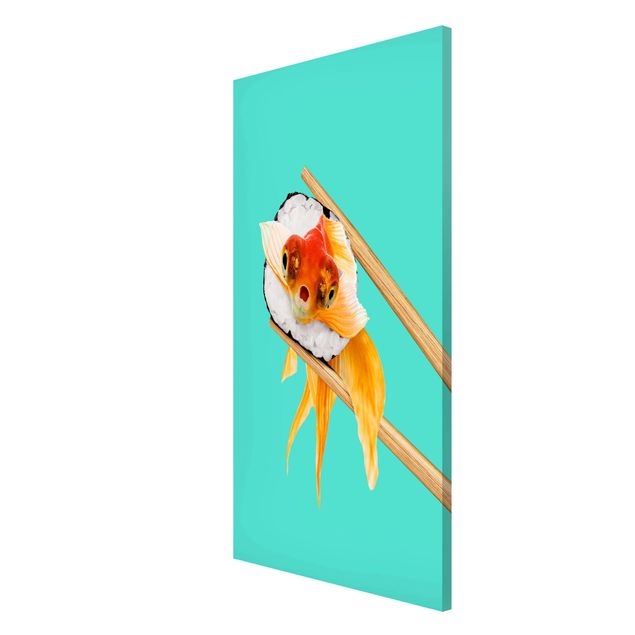 Magnettafel Tiere Sushi mit Goldfisch