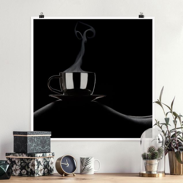 Poster - Coffee in Bed - Quadrat 1:1