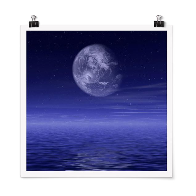 Bilder für die Wand Moon and Ocean