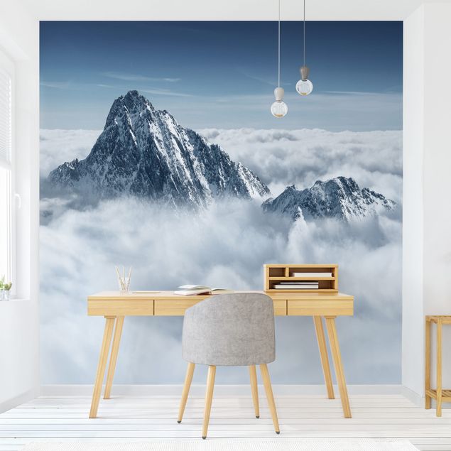 Tapeten modern Die Alpen über den Wolken