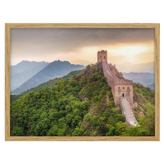 Bild mit Rahmen - Die unendliche Mauer von China - Querformat