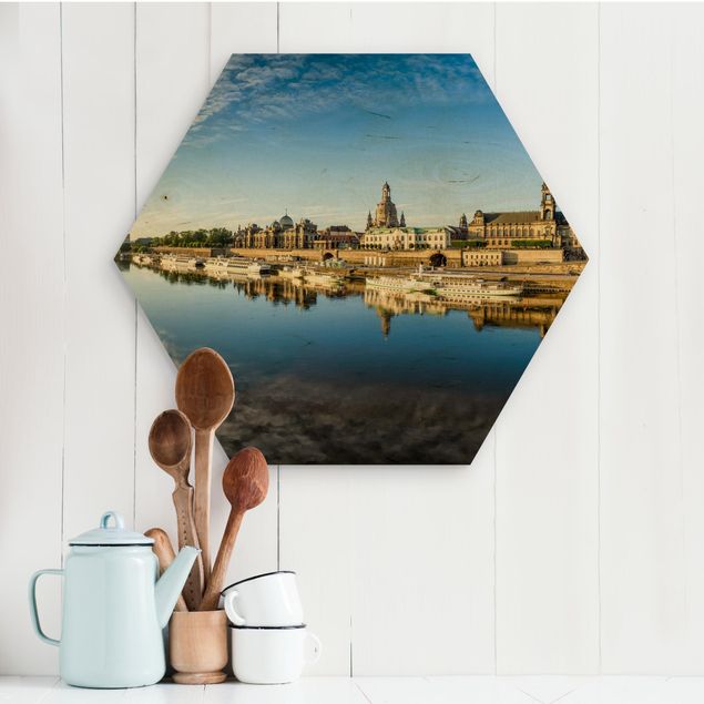 Schöne Wandbilder Die Weiße Flotte von Dresden