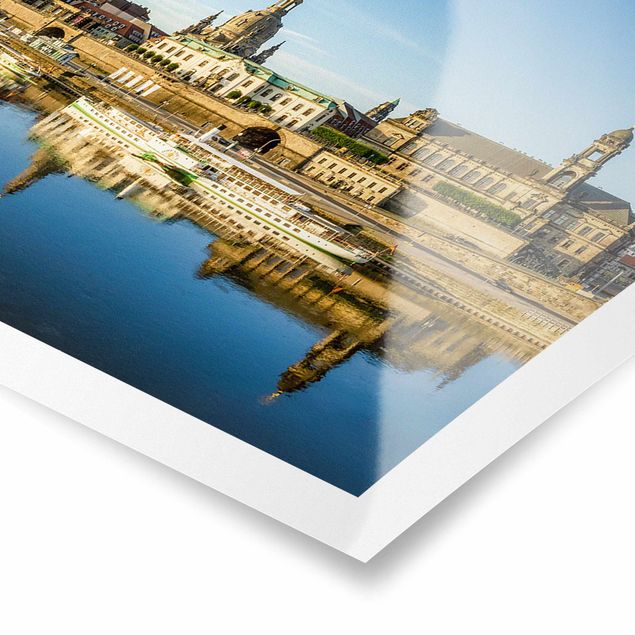 Poster - Die weiße Flotte von Dresden - Panorama 3:1
