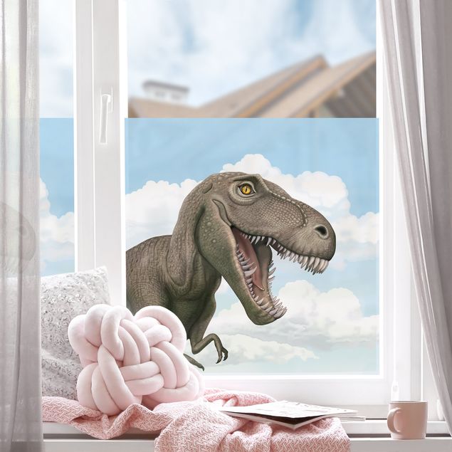 Fensterfolie Grün Dinosaurier T - Rex