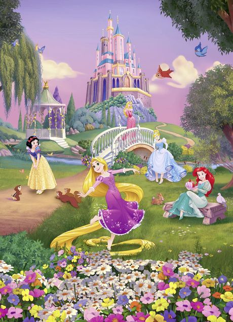 Design Tapete Disney Prinzessinnen Sonnenuntergang