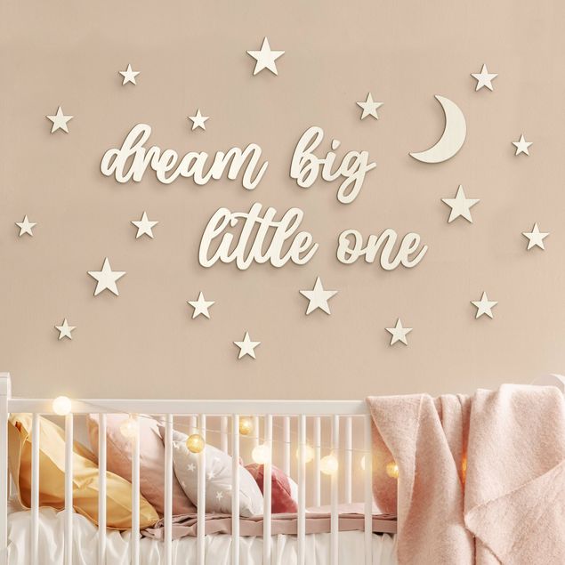 Bilder für die Wand Dream big little one - Mond & Sterne