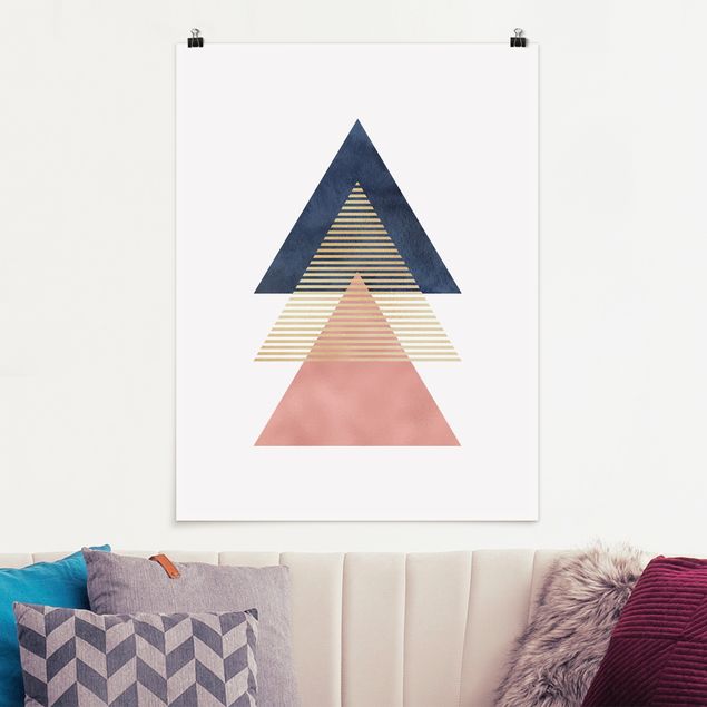 Wandbilder abstrakt Drei Dreiecke