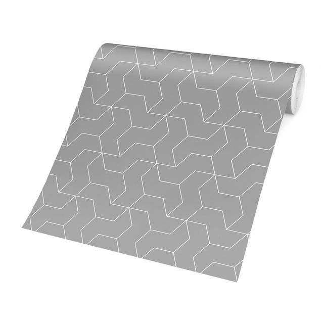 Fototapete - Dreidimensionale Struktur Linienmuster