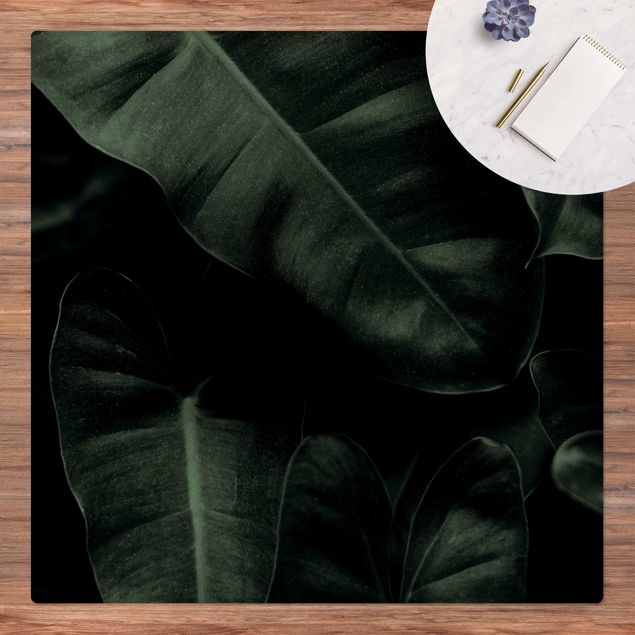 Teppiche Dschungel Blätter Dunkelgrün